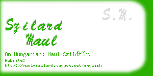 szilard maul business card